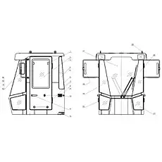 Запорный аппарат стекла двери - Блок «Кабина 2»  (номер на схеме: 1)