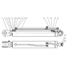 Направляющая втулка (XGYG01-128-06) - Блок «Маслоцилиндр левой и правой стрелы 2»  (номер на схеме: 12)