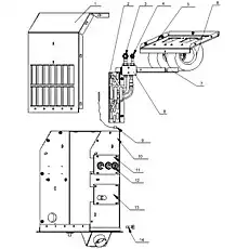 Блок жидковпускной трубы (T0180271) - Блок «Выпариватель в сборе BKG50C»  (номер на схеме: 4)