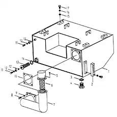 Масляный фильтр - Блок «330E.1.1 Узел топливного бака»  (номер на схеме: 6)