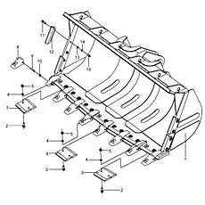 Защитный чехол - Блок «Ковш-лопата (Модель рудничного типа (2.5) 252110032»  (номер на схеме: 12)