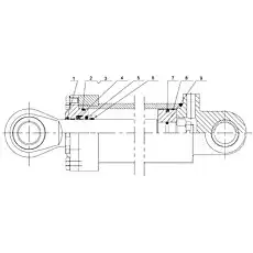 Борткольцо A180x2 (GB1235-76) - Блок «Цилиндр поворотного ковша»  (номер на схеме: 3)