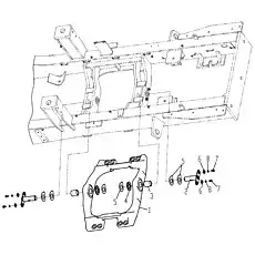 Болт M14×25 10.9 (DACROMET) GB/T5783-2000 - Блок «Блок неподвижной вспомогательной рамы 252910958»  (номер на схеме: 7)