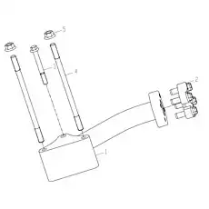Обратная стальная труба распределительного клапана - Блок «Блок отсасывающей стальной трубы распределительного клапана 251808374»  (номер на схеме: 1)