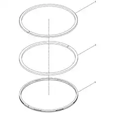 Масляное кольцо винтовой упорной пружины - Блок «Блок поршневого кольца»  (номер на схеме: 3)