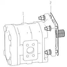 Поворотный клапан - Блок «Блок поворотного насоса 251808358 2»  (номер на схеме: 1)