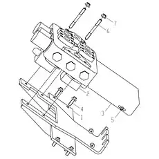 Шпилька M12×120 GB/T901-1988 - Блок «Блок трехсекционного распределительного клапана 251808453»  (номер на схеме: 6)