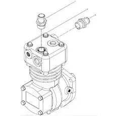 Воздушный компрессор - Блок «Блок воздушного компрессора»  (номер на схеме: 2)