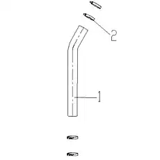 Хомут В52-76 - Блок «Блок всасывающей резиновой трубы рабочего насоса 251808553 2»  (номер на схеме: 2)
