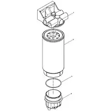 Гнездо топливного фильтра - Блок «Фильтр грубой очистки топлива»  (номер на схеме: 1)