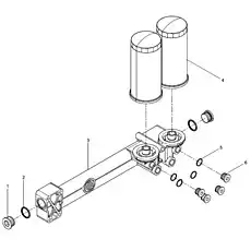 Масляный фильтр поворотный - Блок «Фильтр масла»  (номер на схеме: 4)