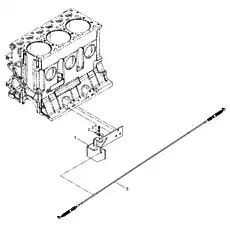 Трубодержатель - Блок «Комбинация гибкого вала дроссельной заслонки»  (номер на схеме: 2)