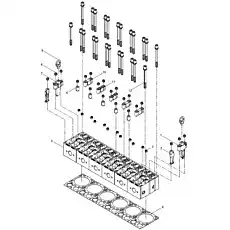 Уплотняющая втулка штока клапана 860111997 - Блок «Комбинация крышки цилиндра»  (номер на схеме: 3)
