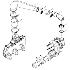 Соединительное колено - Блок «Комбинация магистрали компрессора»  (номер на схеме: 4)