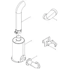 Хвостовая труба выхолопной трубы в сборе 860137031 - Блок «Комбинация поддона упаковочного ящика»  (номер на схеме: 1)