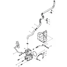 Водяная труба воздушного компрессора в сборе - Блок «Комбинация воздушного компрессора»  (номер на схеме: 9)
