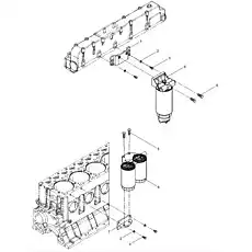 Опора - Блок «Комбинированный блок топливного фильтра»  (номер на схеме: 7)