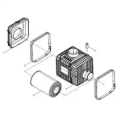 Оболочка воздушного фильтра - Блок «Корпус воздушного фильтра»  (номер на схеме: 1)