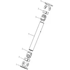 Вилка кардана 530F.1.2-2.1 - Блок «Передний передаточный вал в сборе 251805363»  (номер на схеме: 3)