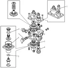 Односторонний клапан SH380A-3511084 - Блок «Ремонтный комплект комбинированного клапана 800987392 SH380A-3511010»  (номер на схеме: 2)
