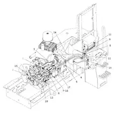 Испаритель - компрессотор -2400 - колено -180 ASYZY60543 - Блок «Соединительный патрубок и его деталь крепления 251809513»  (номер на схеме: 13)