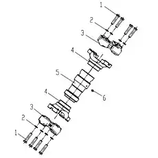 Болт M12×55 - Блок «Задний передаточный вал в сборе 251805364»  (номер на схеме: 1)