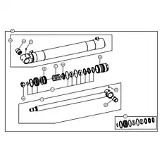 RAM ASSEMBLY BOOM - Блок «Гидравлический цилиндр, рукоять экскаватора»  (номер на схеме: 1)