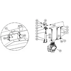 LINKAGE - Блок «Управление клапанами погрузчика»  (номер на схеме: 17)