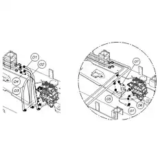 HOSE - Блок «Соединительные шланги клапанов погрузчика»  (номер на схеме: 3)