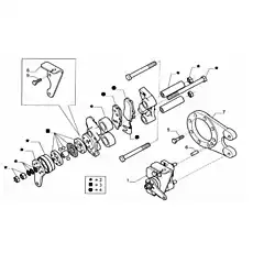 FLANGE, BRAKE CALIPER - Блок «Суппорт стояночного тормоза»  (номер на схеме: 7)