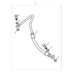 TURBO FEED PIPE KIT - Блок «Трубка подачи смазки турбокомпрессора»  (номер на схеме: 1)