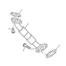 GASKET - Блок «Сливная трубка для масла из турбокомпрессора»  (номер на схеме: 1)