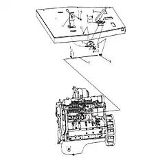 Соединительная штанга - Блок «Двигатель»  (номер на схеме: 7)