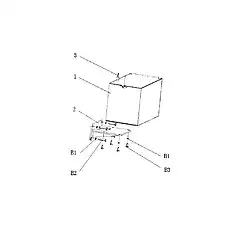 Battery Box Body - Блок «P3B55T6 Держатель аккумуляторной батареи»  (номер на схеме: 1)