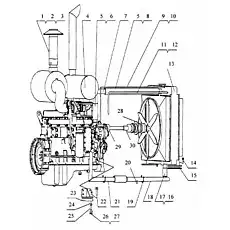 Радиатор - Блок «Двигательная система»  (номер на схеме: 27)