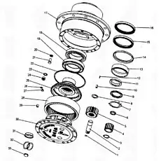 Gear Ring - Блок «Бортовой редуктор»  (номер на схеме: 28)