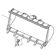 Tooth - Блок «Ковш для удлиненной стрелы LW330F(G).11.3II»  (номер на схеме: 4)