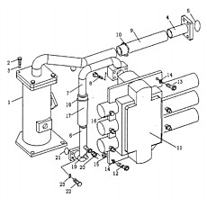Гидравлический трубопровод (клапан → масляный фильтр)