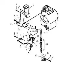 PLUG 1/8 - Блок «Трубопровод преобразователя крутящего момента»  (номер на схеме: 1)