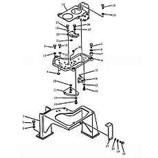 COVER - Блок «Опора рычага управления и клапан сиденья (PD220Y-1)»  (номер на схеме: 16)