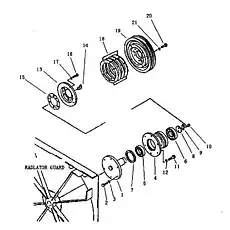 GASKET - Блок «Шкив вентилятора радиатора»  (номер на схеме: 15)