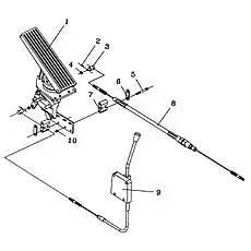 hand-Throttle - Блок «Draw Cable Device (WD61567G3-36) 501210000»  (номер на схеме: 9)