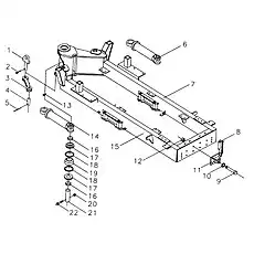 Articulating Steering Cylinder - Блок «Frame (2) 011200001»  (номер на схеме: 6)
