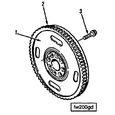 Screw, Hex Flange Head Cap (M14 x 1.50 x 35) - Блок «Flywheel»  (номер на схеме: 3)