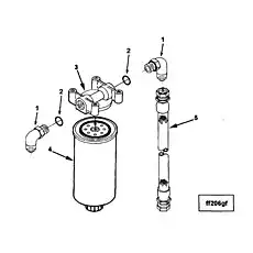 Separator, Fuel Water - Блок «Fuel Filter»  (номер на схеме: 4)