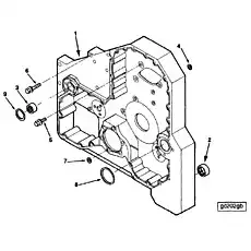 Screw, Captive Washer Cap (M10 x 1.50 x 50) - Блок «Gear Housing»  (номер на схеме: 6)