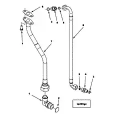Hose, Flexible - Блок «Turbocharger Plumbing»  (номер на схеме: 8)