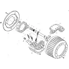 Brake camshaft (left) - Блок «Тормоз промежуточной оси I D1030100652ZY»  (номер на схеме: 8)