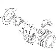 Brake friction plate - Блок «Тормоз задней оси I D1030100653ZY»  (номер на схеме: 11)