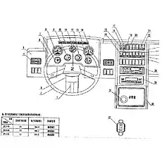 Steering transmission shaft with regulator assy. - Блок «Схема консоли инструментов D1130000081ZY»  (номер на схеме: 1.)